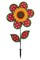 In the Breeze 2661 - 12 Inch Polka Dot Sunflower Wind Spinner with Leaves - Colorful Flower for your Yard and Garden